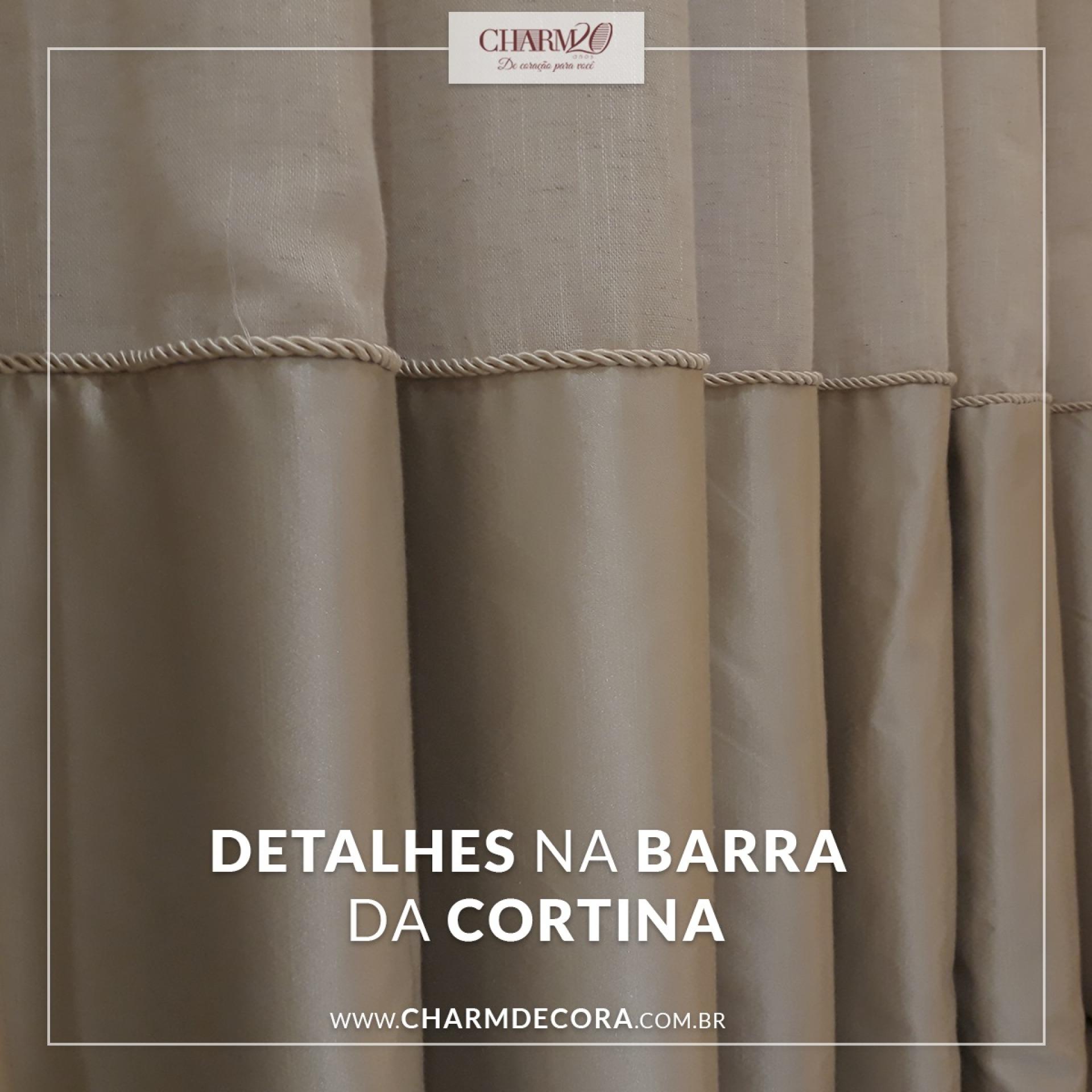 Detalhes na barra da cortina