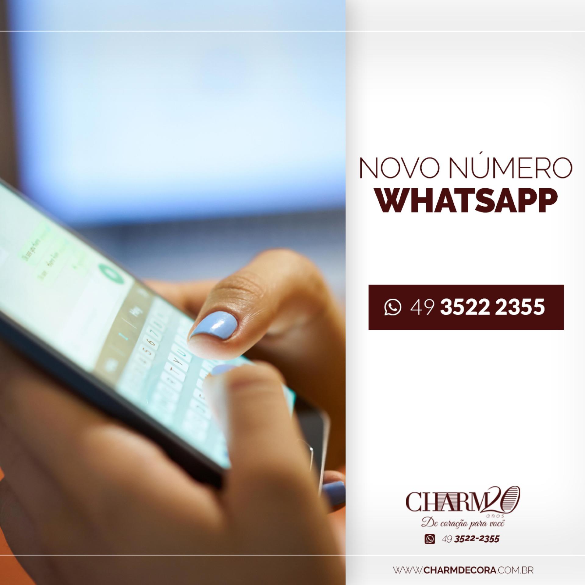 Novo número WhatsApp