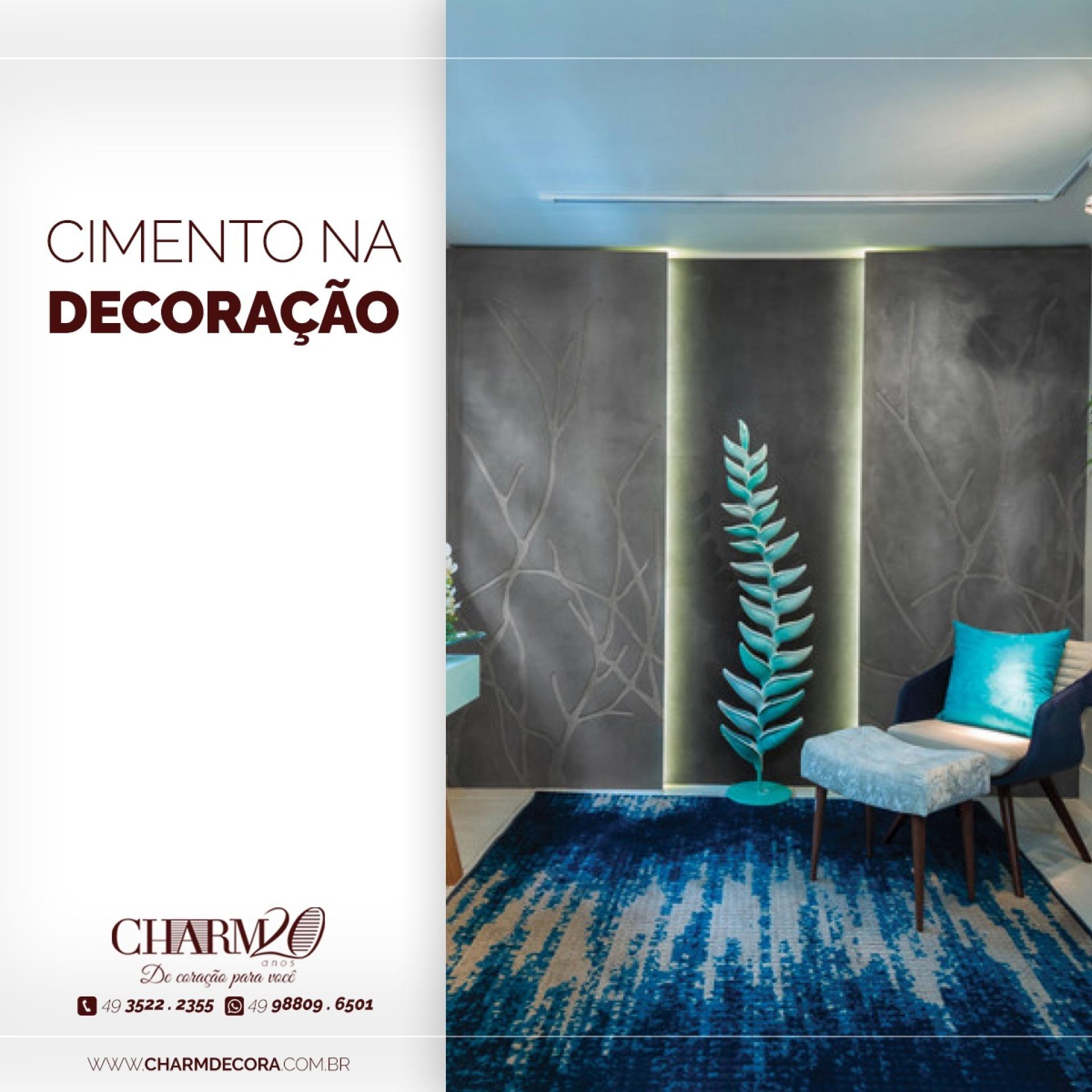 Cimento na decoração