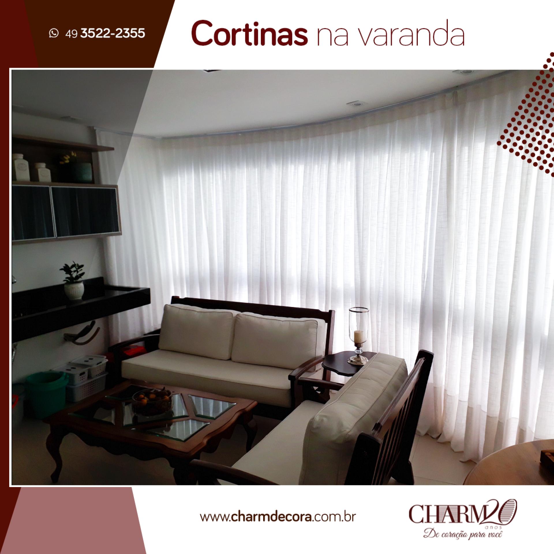 Cortinas na varanda